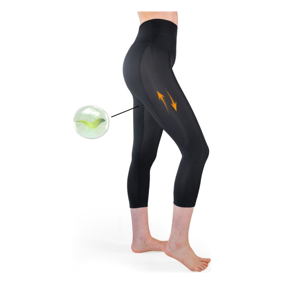 GUAM Leggings Capri Pinochietta (Gelb)
