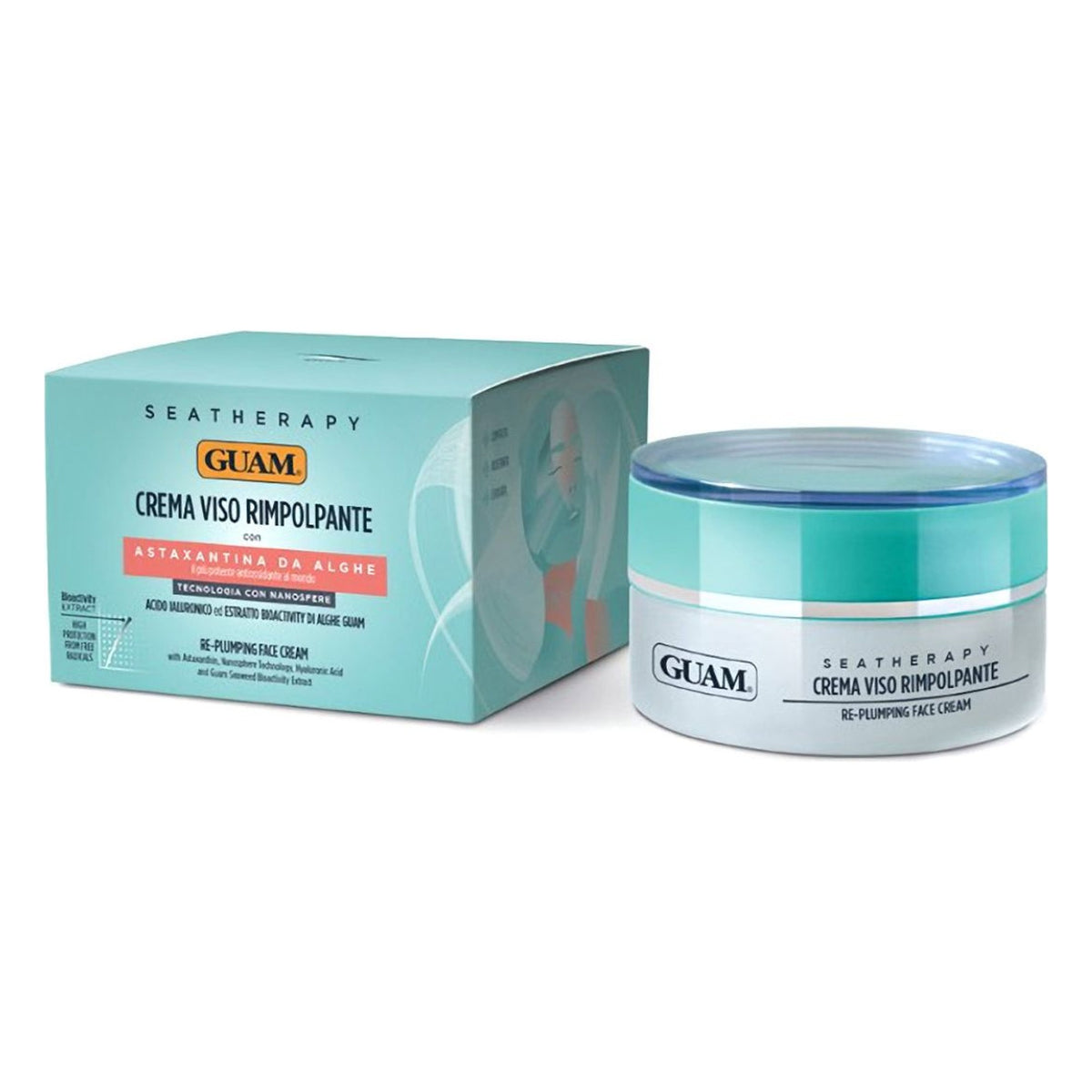 GUAM Seatherapy Anti-Aging Gesichtscreme mit Fülleffekt & Astaxanthin 50 ml