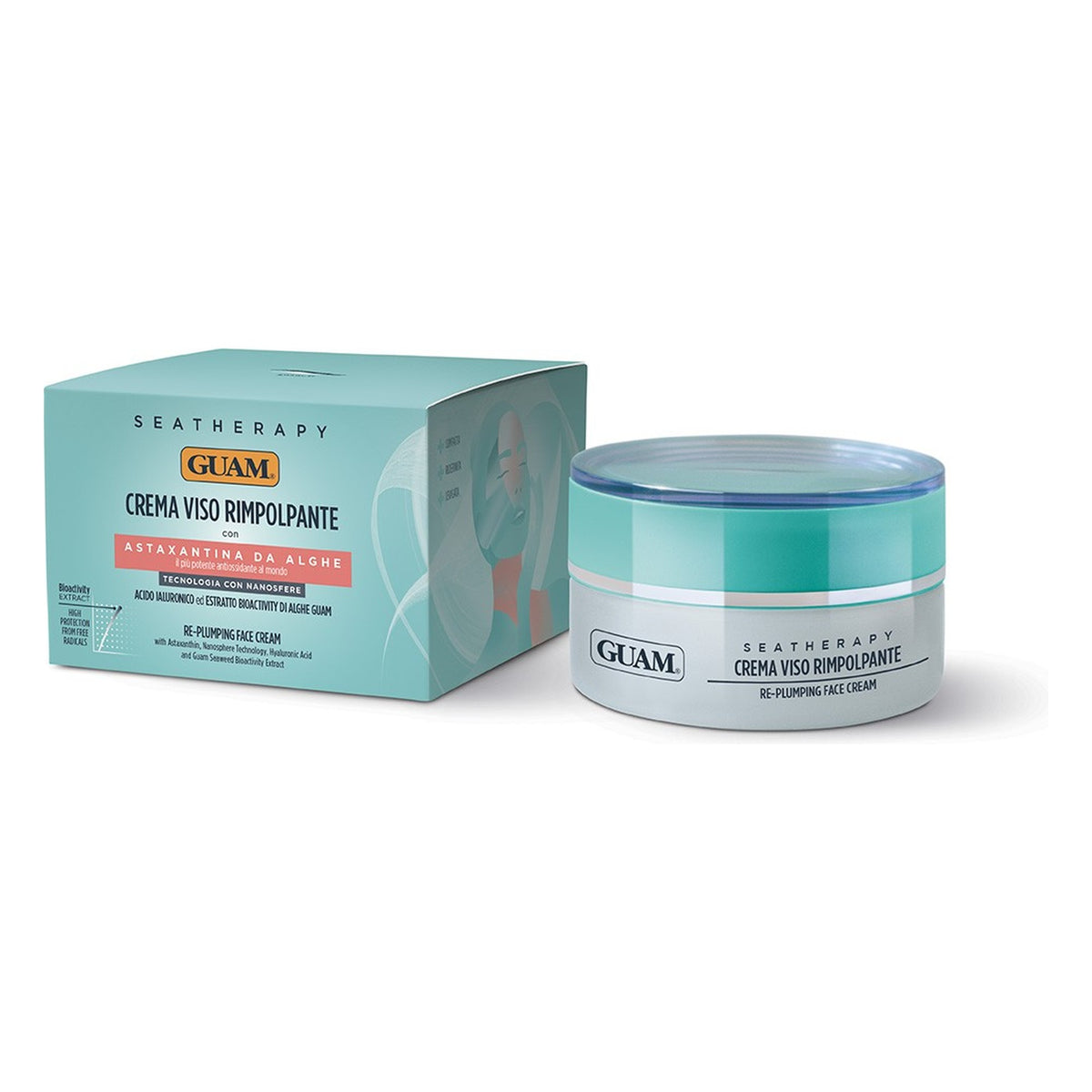 GUAM Seatherapy Anti-Aging Gesichtscreme mit Fülleffekt & Astaxanthin 50 ml