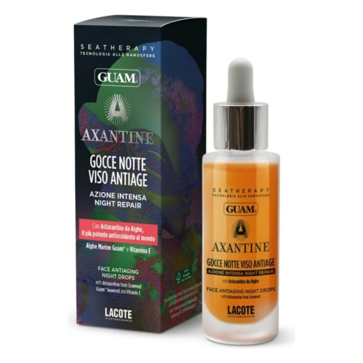 GUAM Seatherapy Axantine nachtverjüngende Tropfen für Gesicht und Hals 30 ml