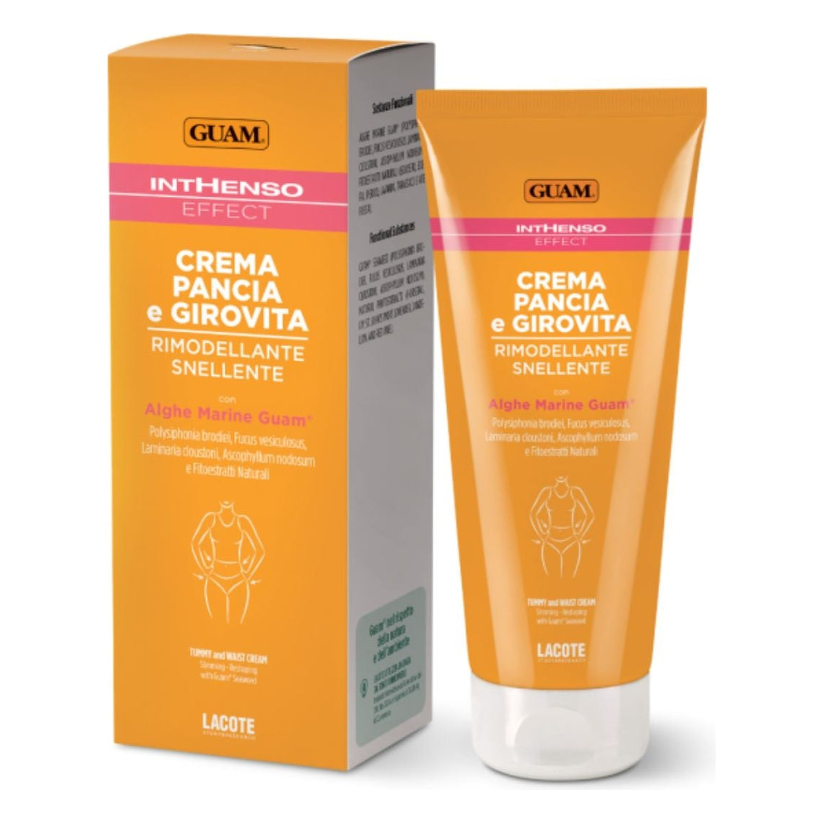 GUAM Inthenso Effect straffende & modellierende Creme für Bauch und Taille 200 ml
