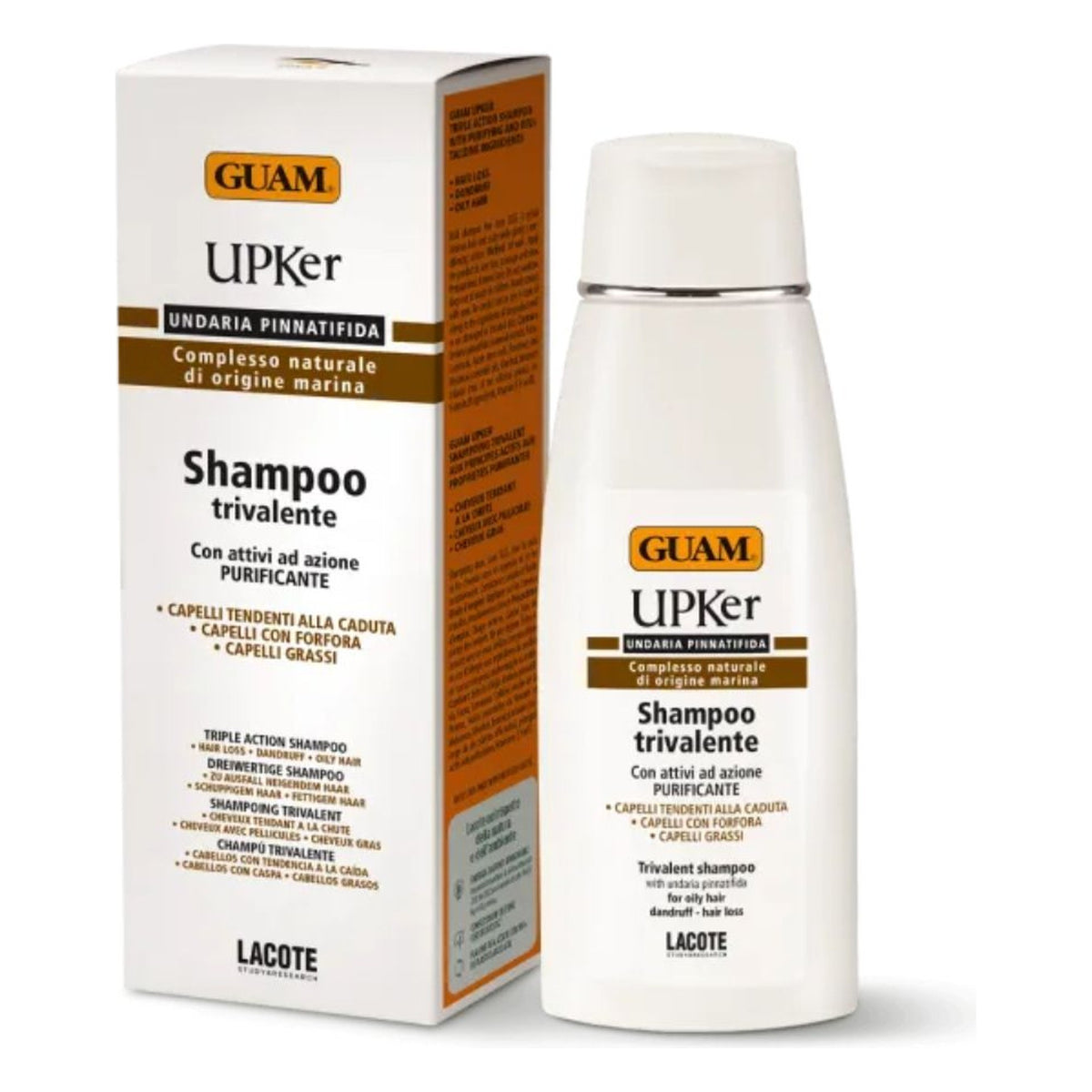 GUAM UPKer Shampoo für Haar & Kopfhaut gegen Schuppen & fettiges Haar 200 ml