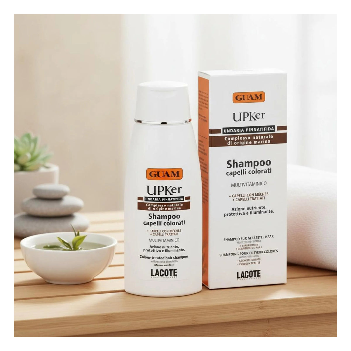 GUAM UPKer Shampoo für gefärbtes Haar und Strähnen 200 ml