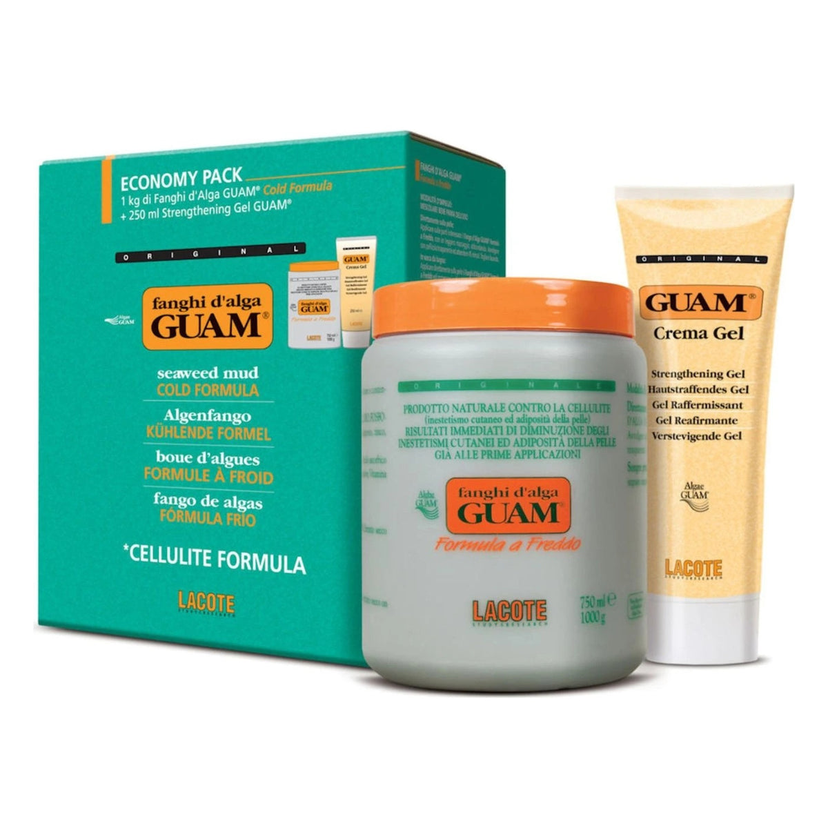 GUAM Kurpackung kühlend: 1 kg Algenfango + 250 ml Gel