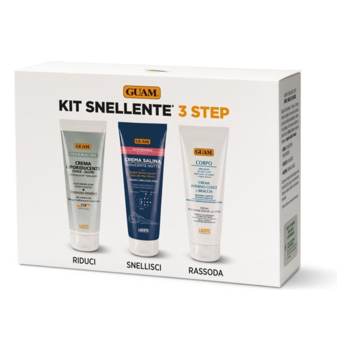 GUAM 3-Schritte Körperpflege-Set straffend, definierte Silhouette -3 x 75 ml